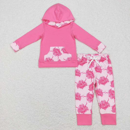 Pink Highland Cow Jogger Set
