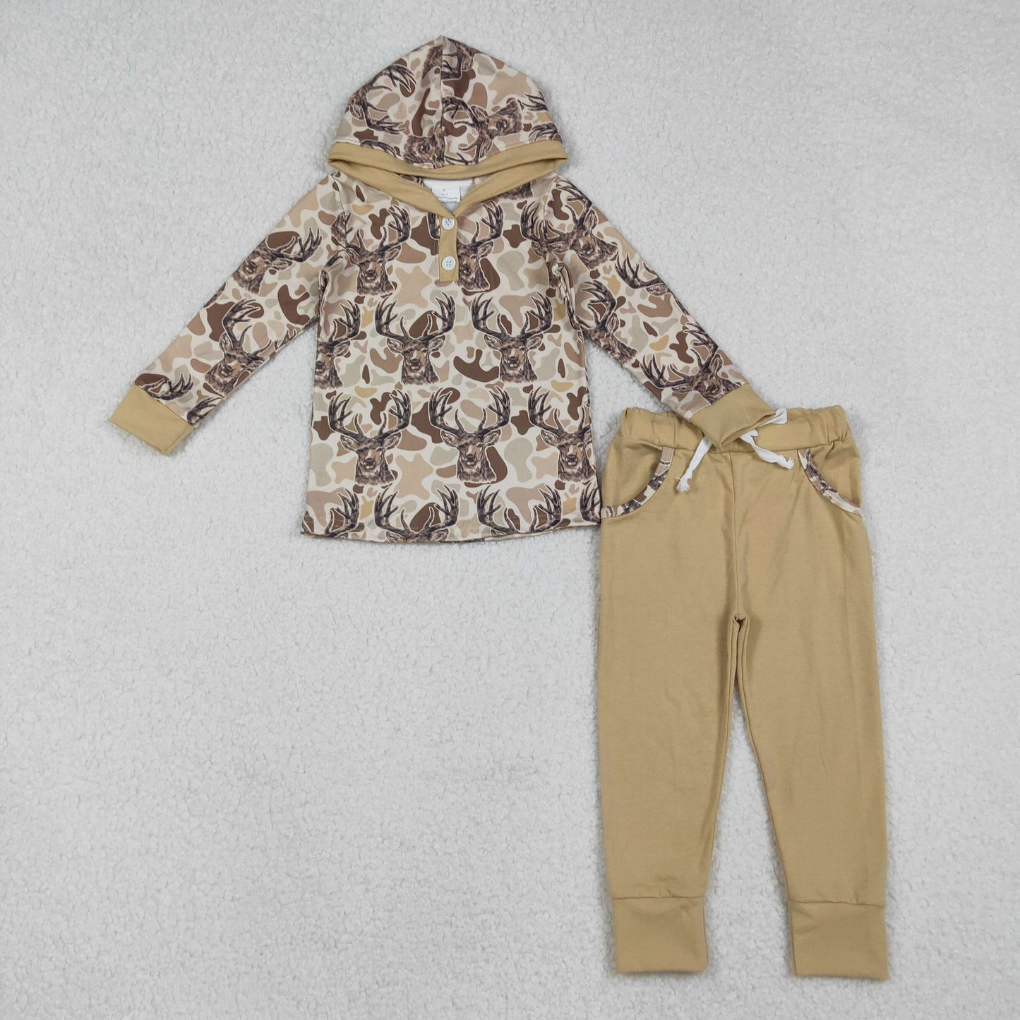 Deer Head Hooded Jogger Set