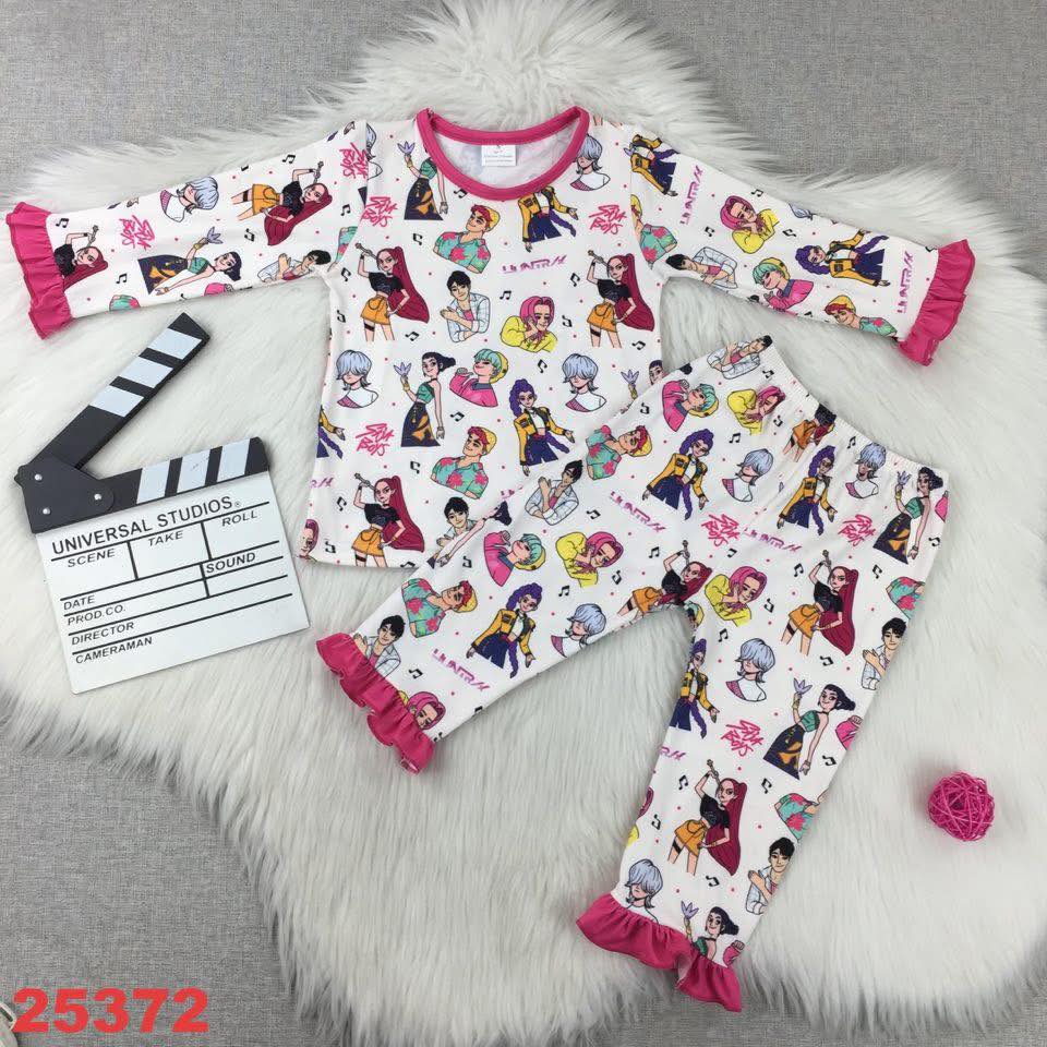 Pink Ruffle Hunter Pajama Set