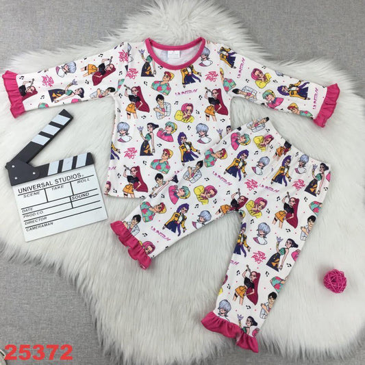 Pink Ruffle Hunter Pajama Set