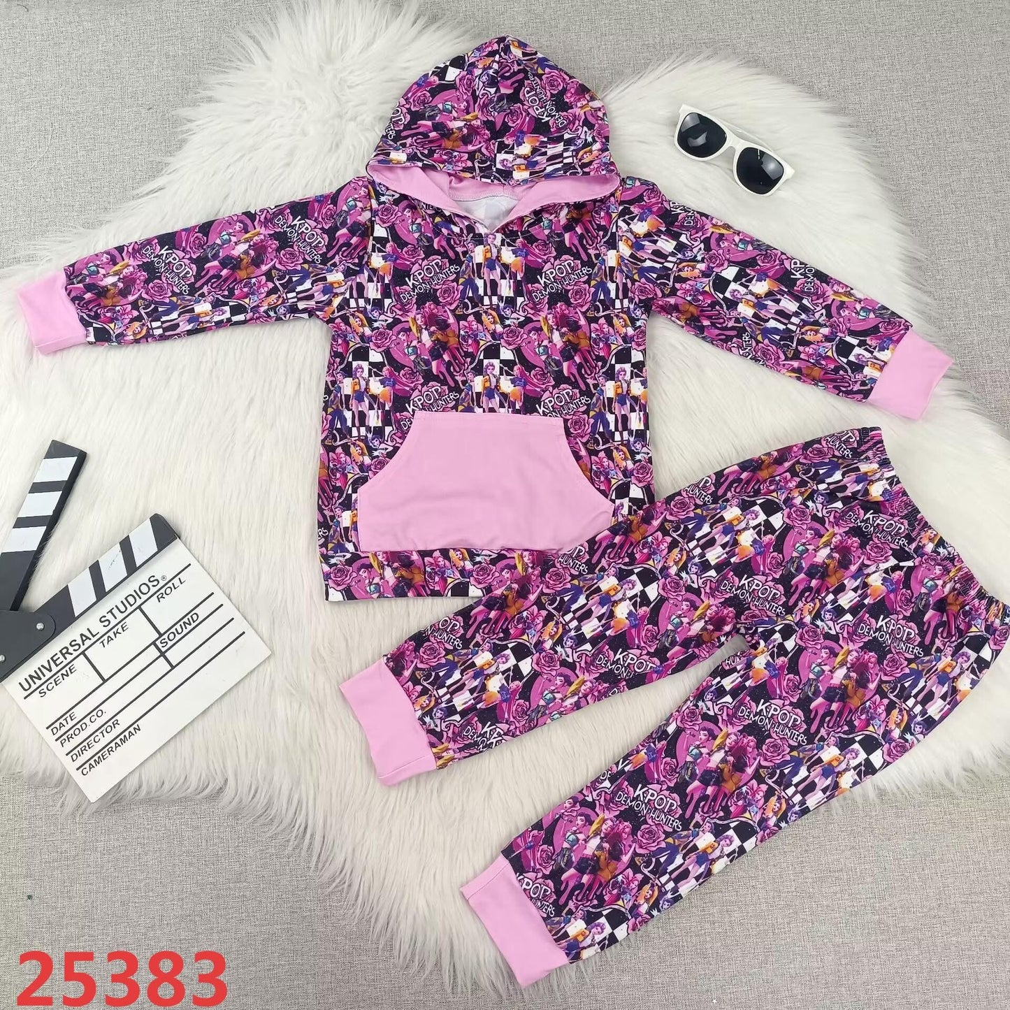 Light Pink Hunter's Hooded Jogger Set