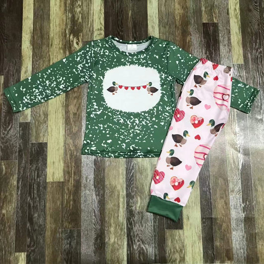 Ducks Heart Donut Pants Set