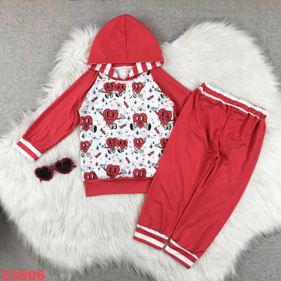 Love Hearts Hooded Jogger Set