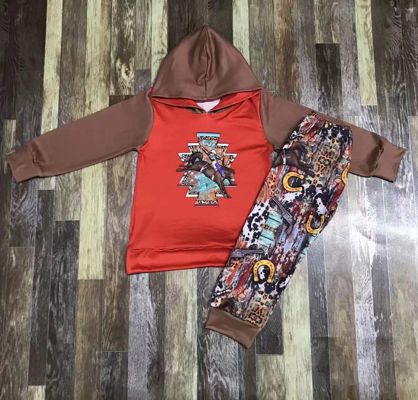 Rodeo Cowboy Hooded Jogger Set
