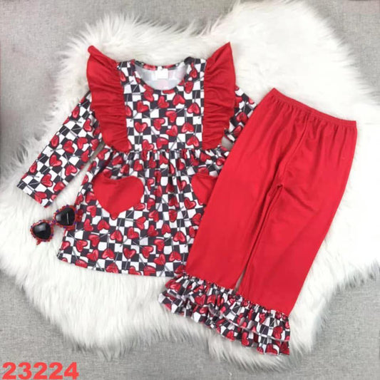 Lollipop Heart Valentine's Pants Set