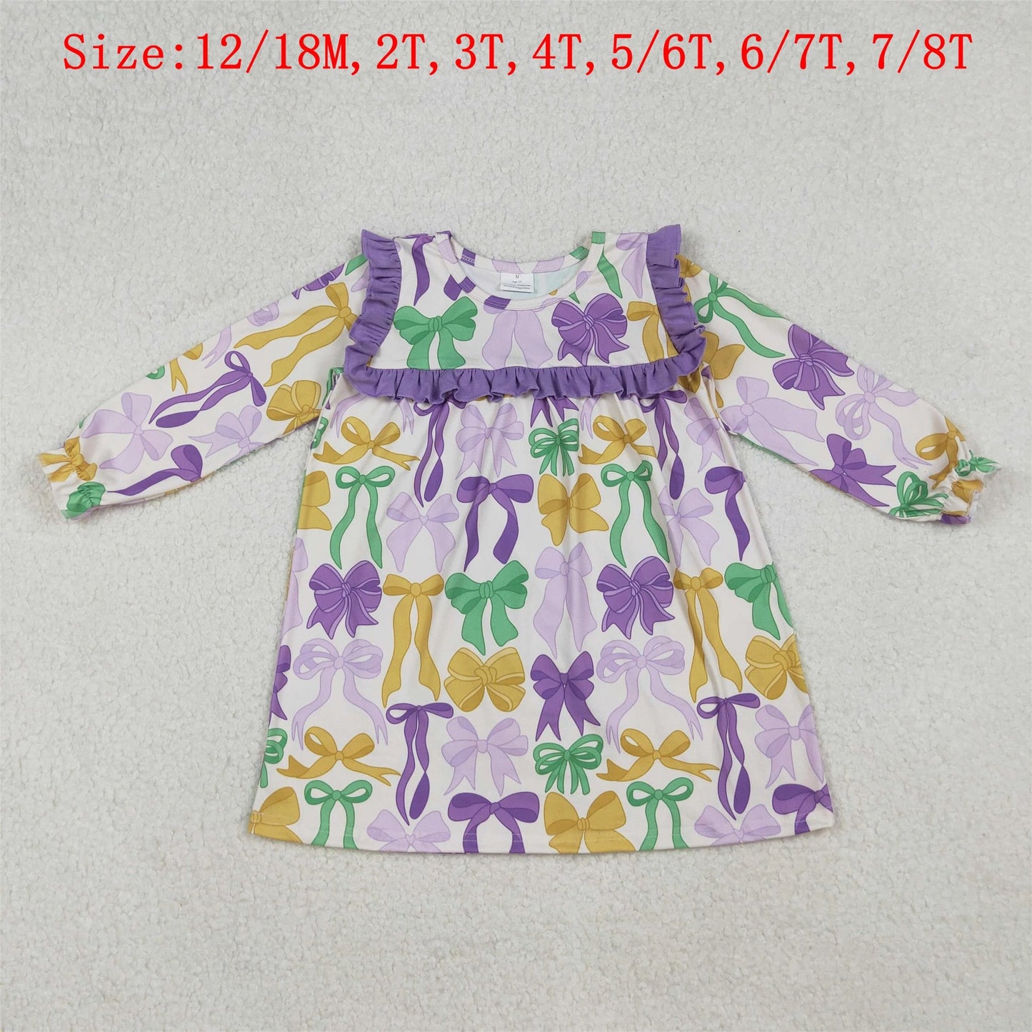 Mardi Gras Coquette Ruffle Dress