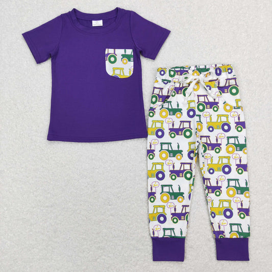 Mardi Gras Tractor Jogger Set