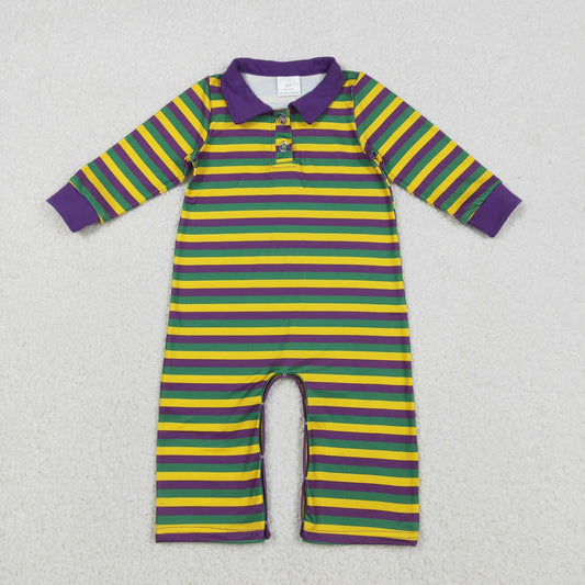 Mardi Gras Striped Romper