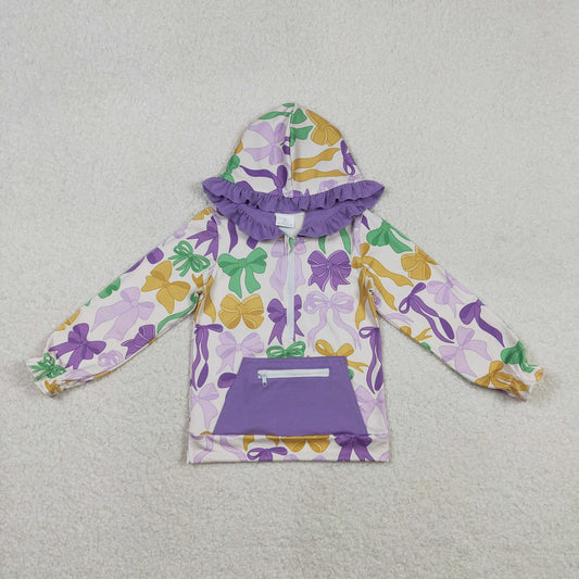 Mardi Gras Coquette Hooded Pullover