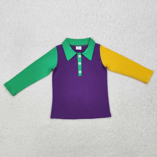 Mardi Gras Long Sleeved Polo