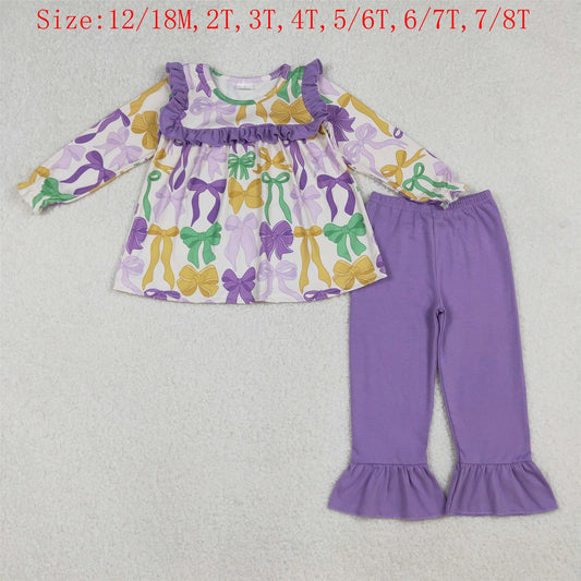 Mardi Gras Coquette Ruffle Pants Set