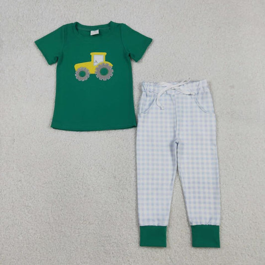 Gingham Tractor Jogger Set