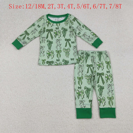 Green Coquette Pajama Set
