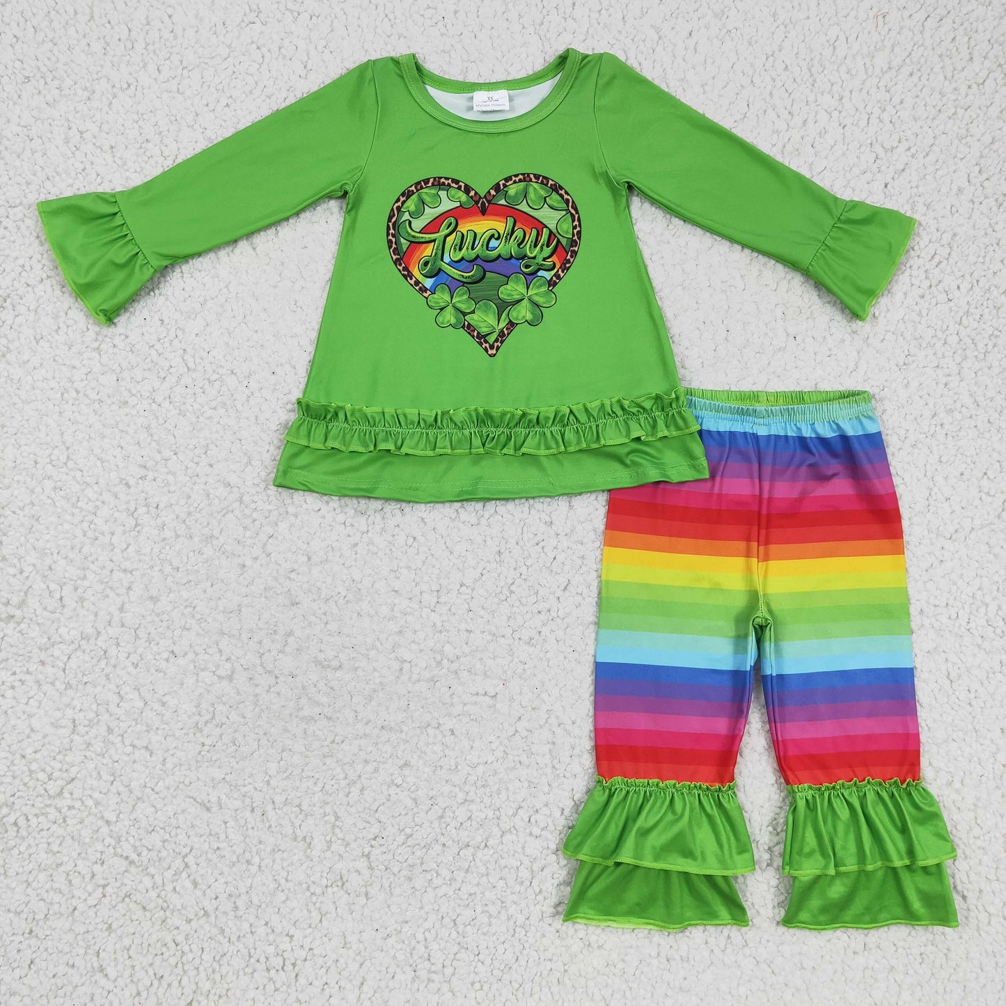 Lucky Rainbow Striped Pants Set