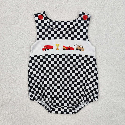 Race Car Checkered Romper