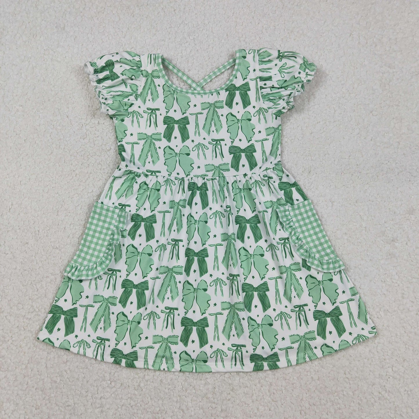 Green Gingham Coquette Dress