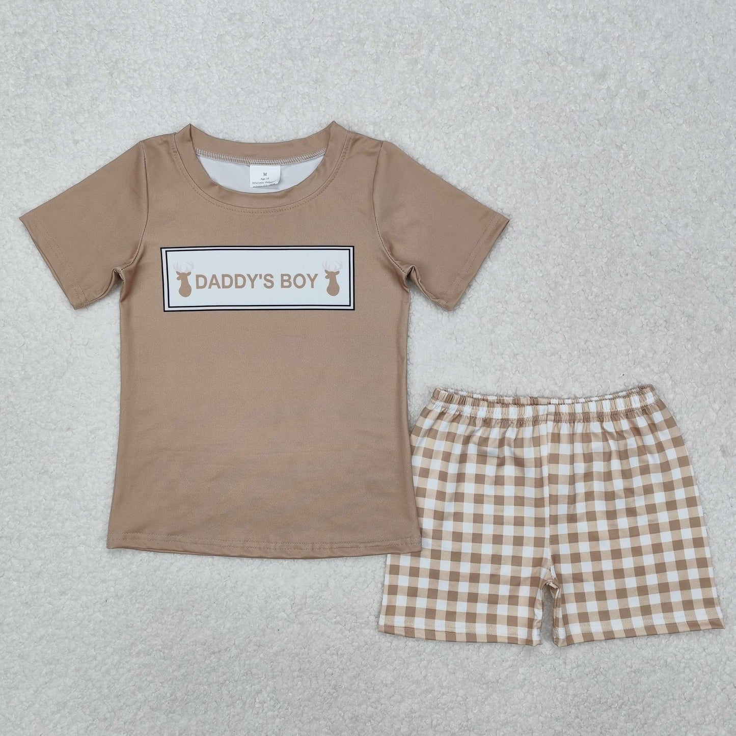 Daddy's Boy Gingham Shorts Set