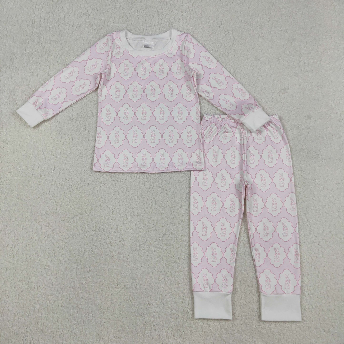 Pink Bunny Frame Pajama Set
