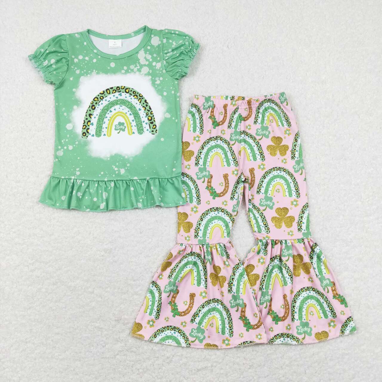 St. Patrick's Day Rainbow Bell Bottom Set