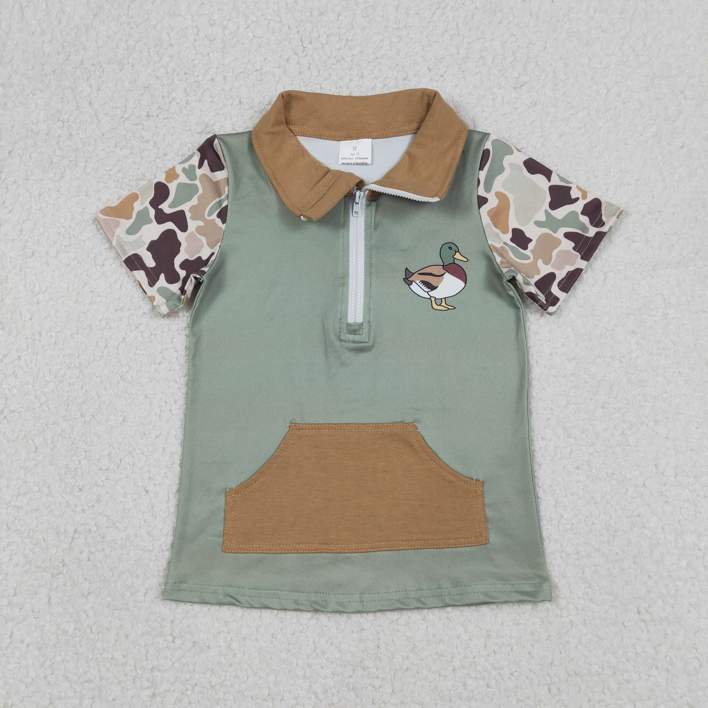 Green Camo Duck Polo Shirt
