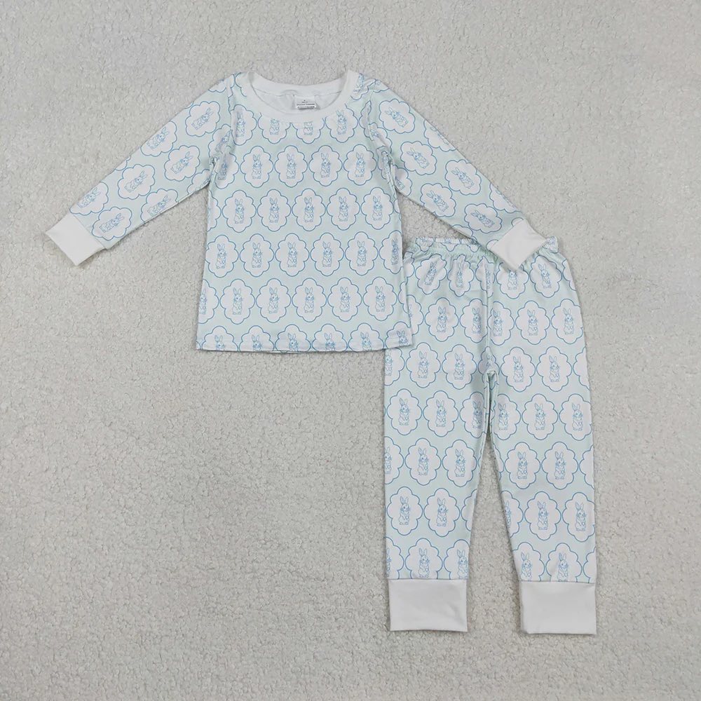 Blue Bunny Frame Pajama Set
