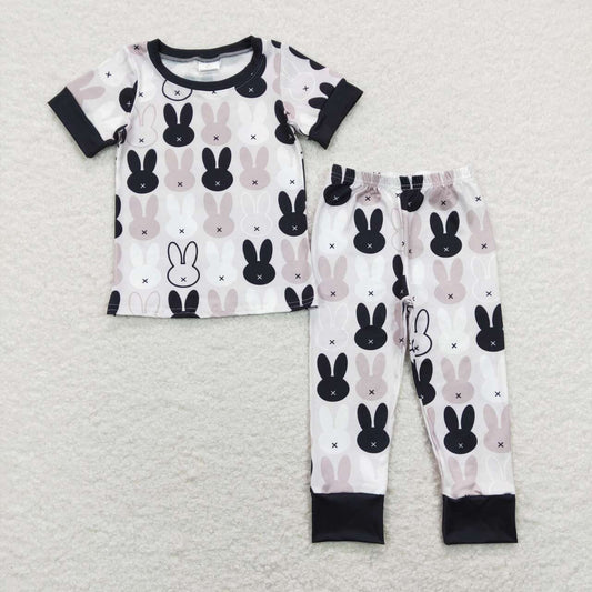 Black and White Bunny Pajama Set