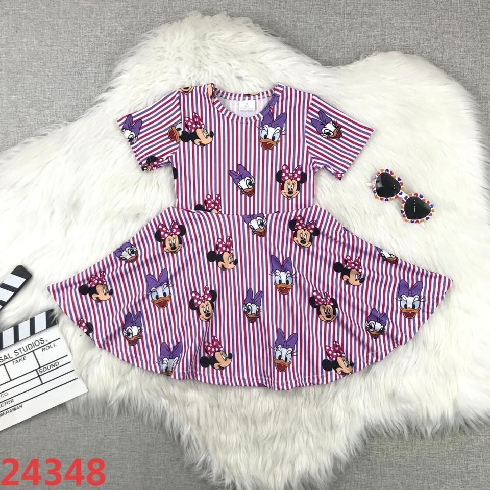 Mouse Friends Striped Dress