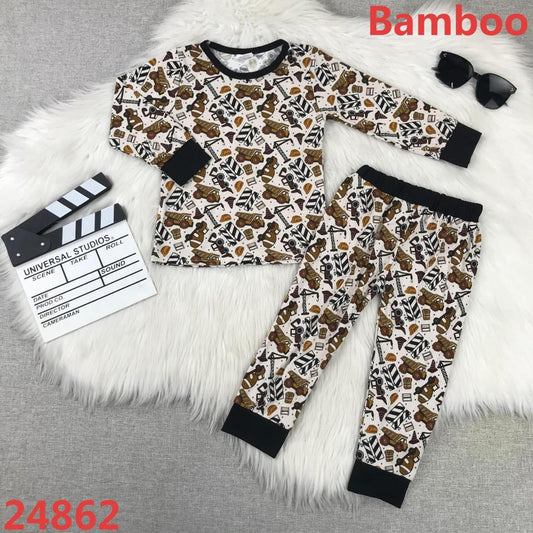 Bamboo Construction Pants Set