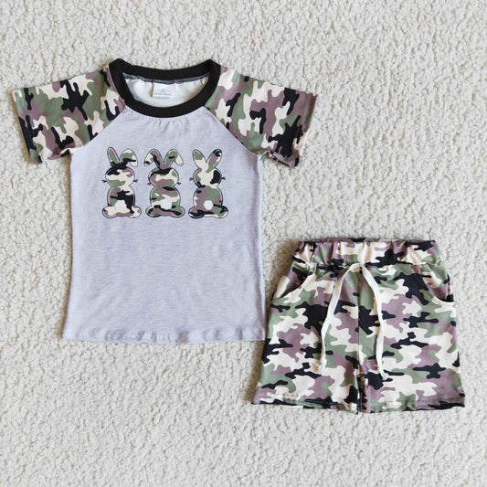 Camo Bunny Shorts Set