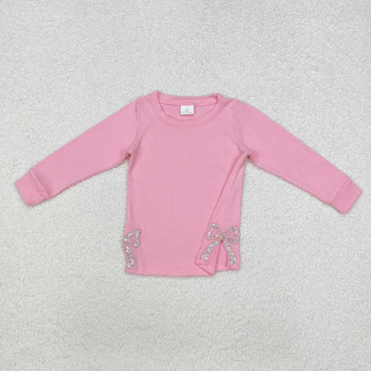 Floral Bow Side Stitch Sweatshirt