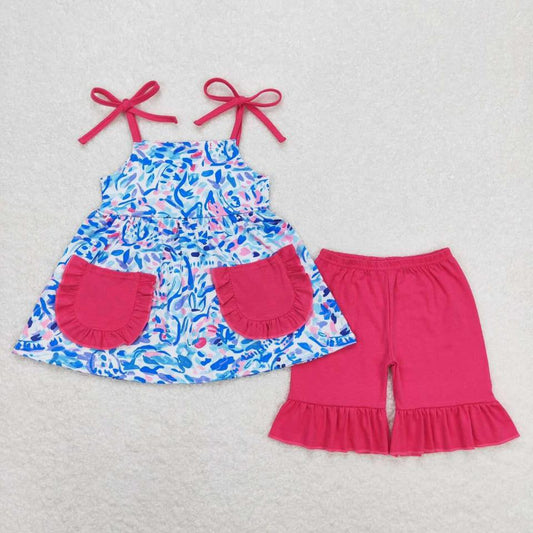 Magenta Paisley Tank Set