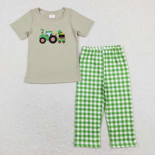 St. Patrick's Day Tractor Pants Set