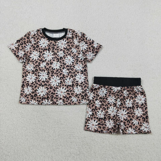 Daisy Cheetah Print Shorts Set