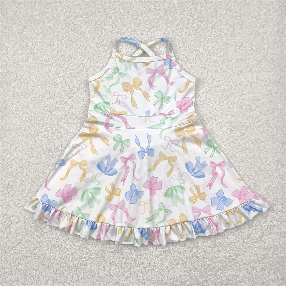 Pastel Coquette Ruffle Yoga Dress
