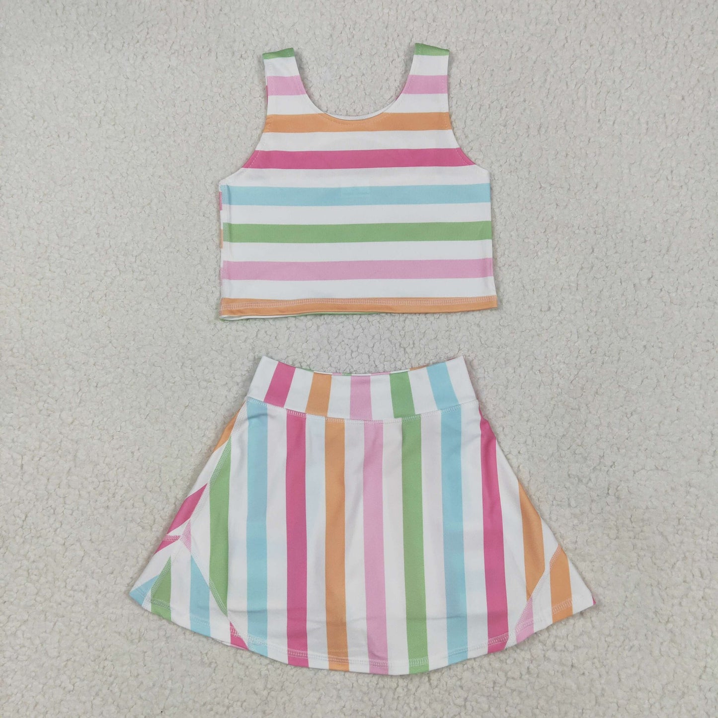 Bright Striped Yoga Set