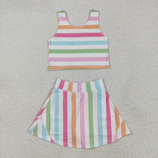 Bright Striped Yoga Set
