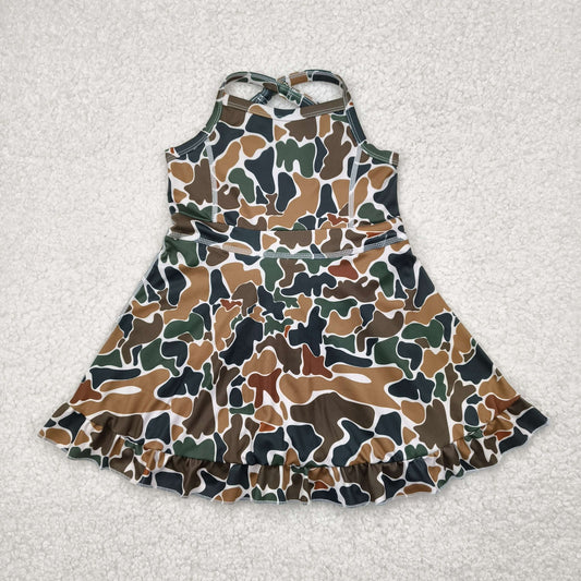 Brown Camo Yoga Dress