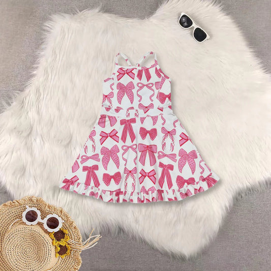Pink Bow Yoga Dress