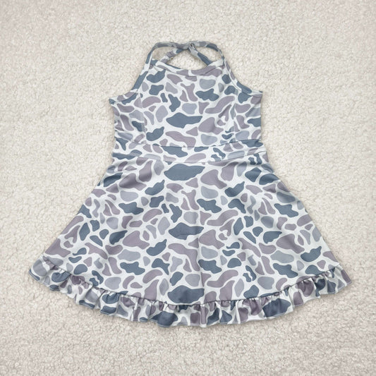 Gray Camo Yoga Dress