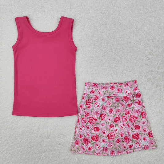 Hot Pink Floral Yoga Set