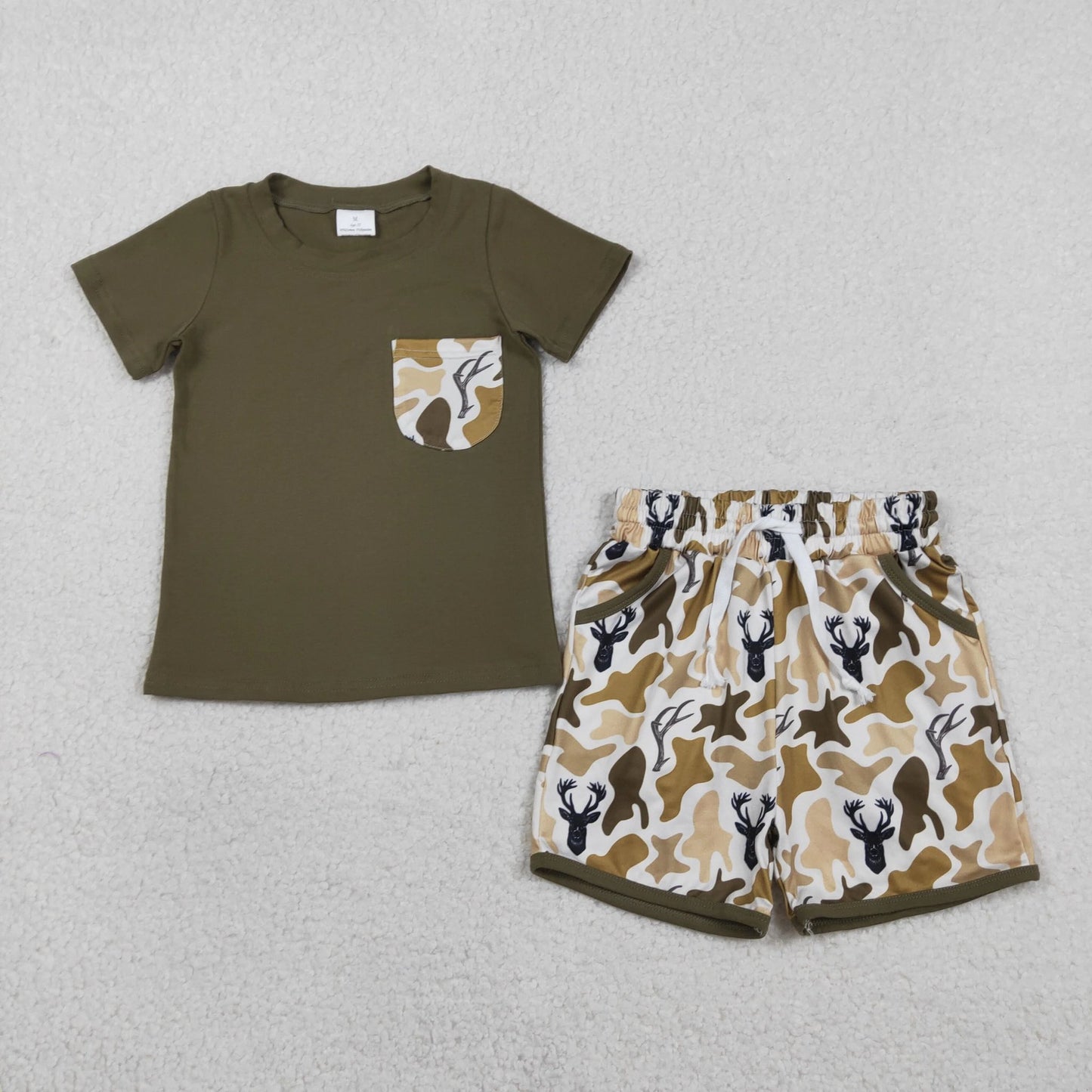 Deer Camo Shorts Set
