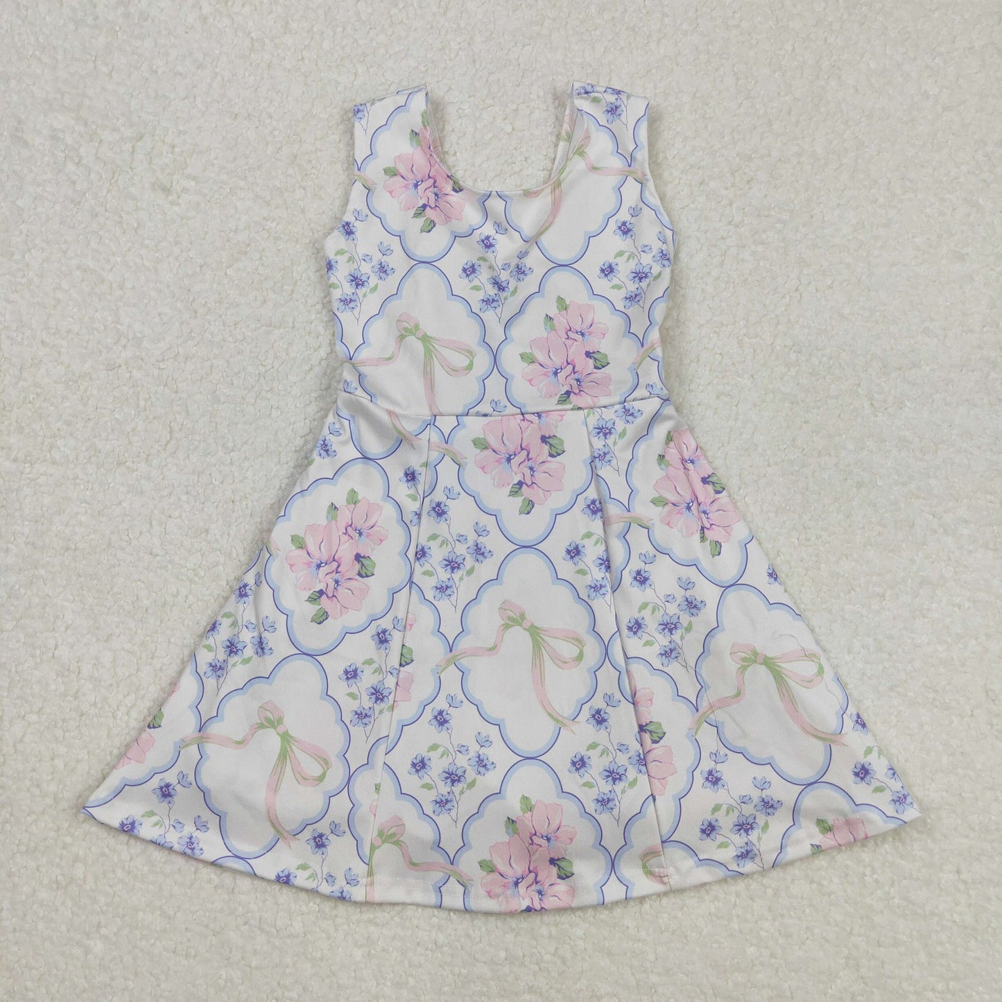 Pink Floral + Bows Yoga Dress