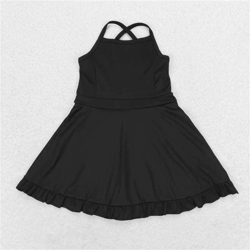 Black Ruffle Yoga Dress