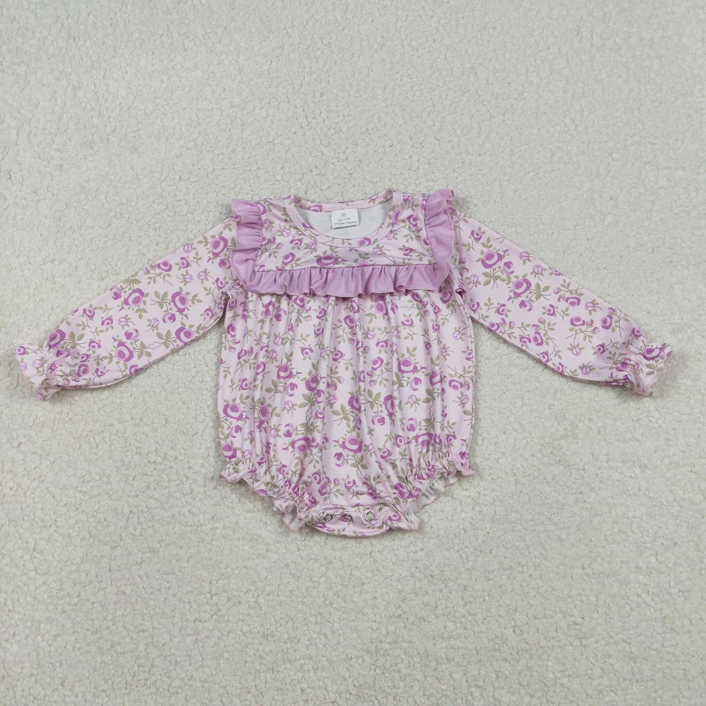 Purple Floral Ruffle Bubble