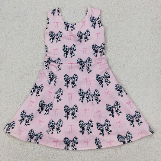 Cow Print Bows Yoga Dress