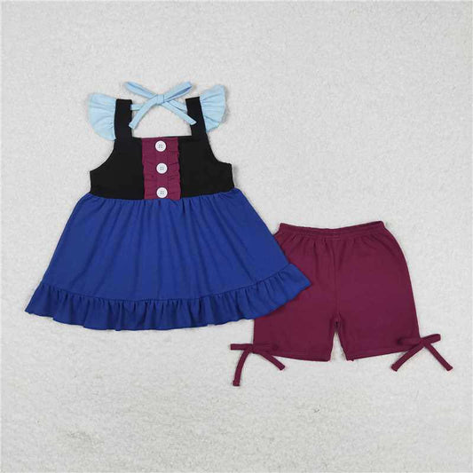 Purple Princess Shorts Set