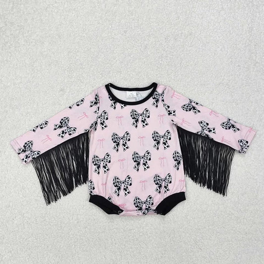 Cow Print Coquette Fringe Bubble