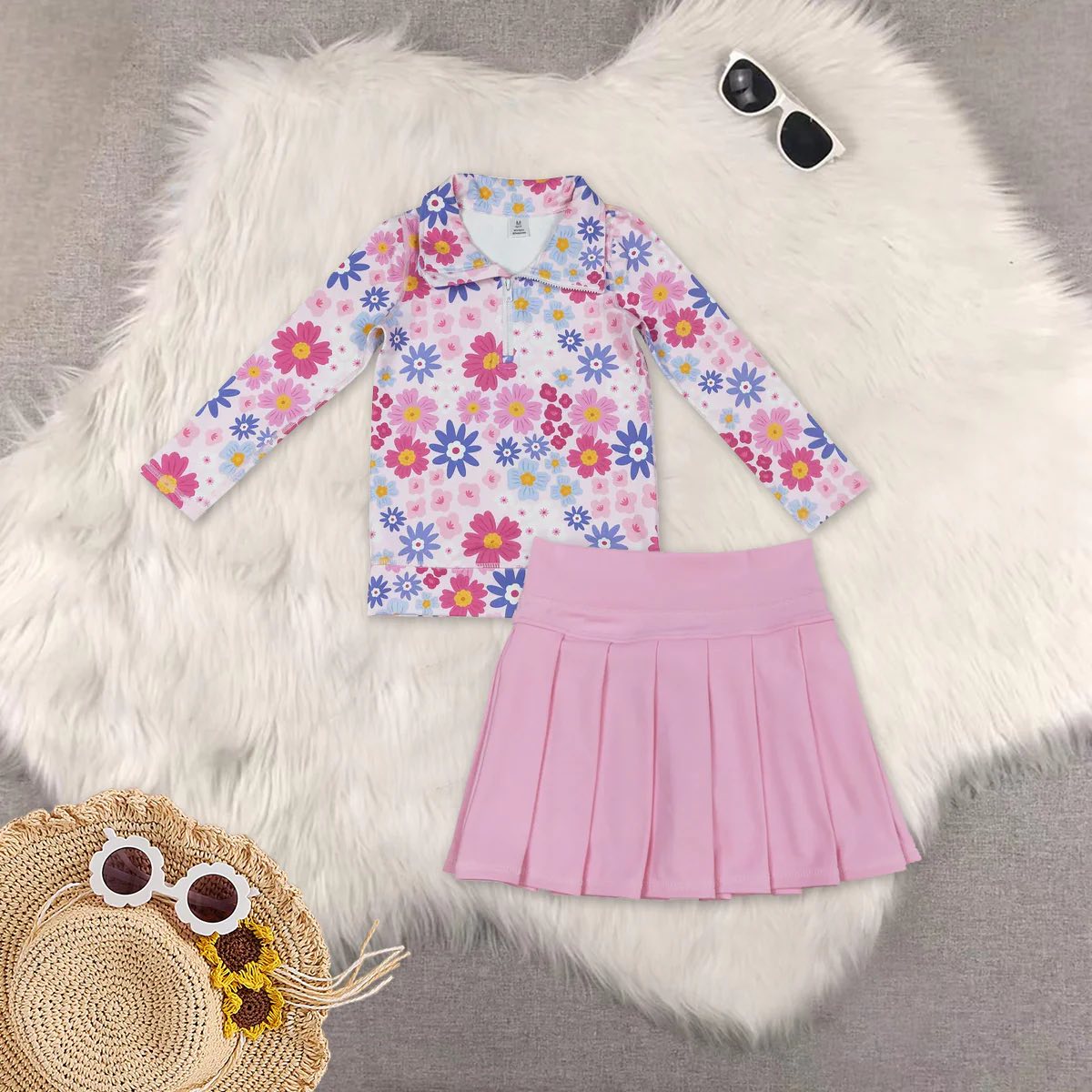 Floral Pink Yoga Set
