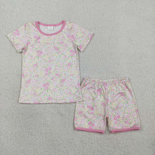 Pink Floral Shorts Set
