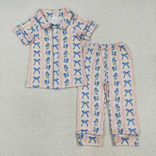 Floral Coquette Button Pajama Set